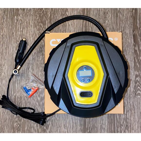 New Portable Automotive Tire‎ Compressor Inflator Pump 9v Vehicle Digital Light - Picture 1 of 4